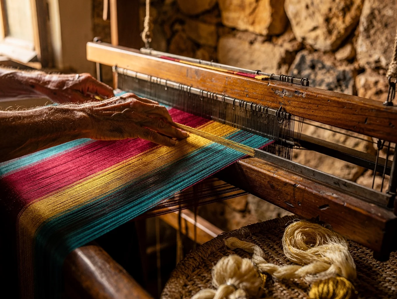 Mysore silk weaving